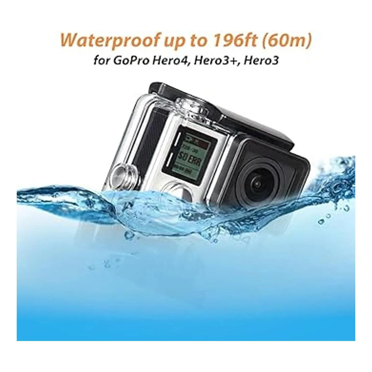 HONGDAK Carcasa impermeable para GoPro Hero 433 funda_3