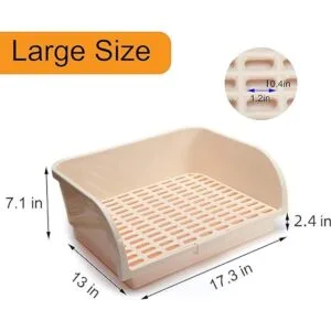 CALPALMY Large Rabbit Litter Box with Bonus Pads Drawer_4