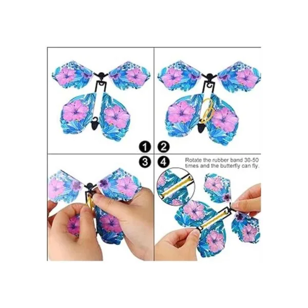 Outee Paquete de 10 tarjetas mágicas de mariposa voladora_4
