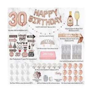 PartyHooman Decoraciones de cumpleaños número 30 para_2