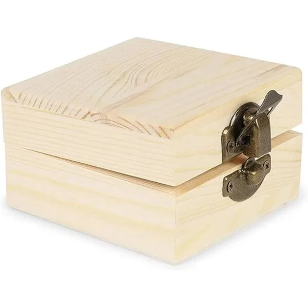 Caja de madera sin terminar con tapa cofre del tesoro_5