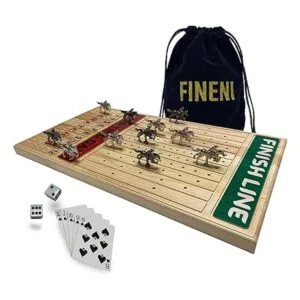 FINENI Juego de mesa de carreras de caballos con caballos_6