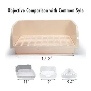 CALPALMY Large Rabbit Litter Box with Bonus Pads Drawer_3