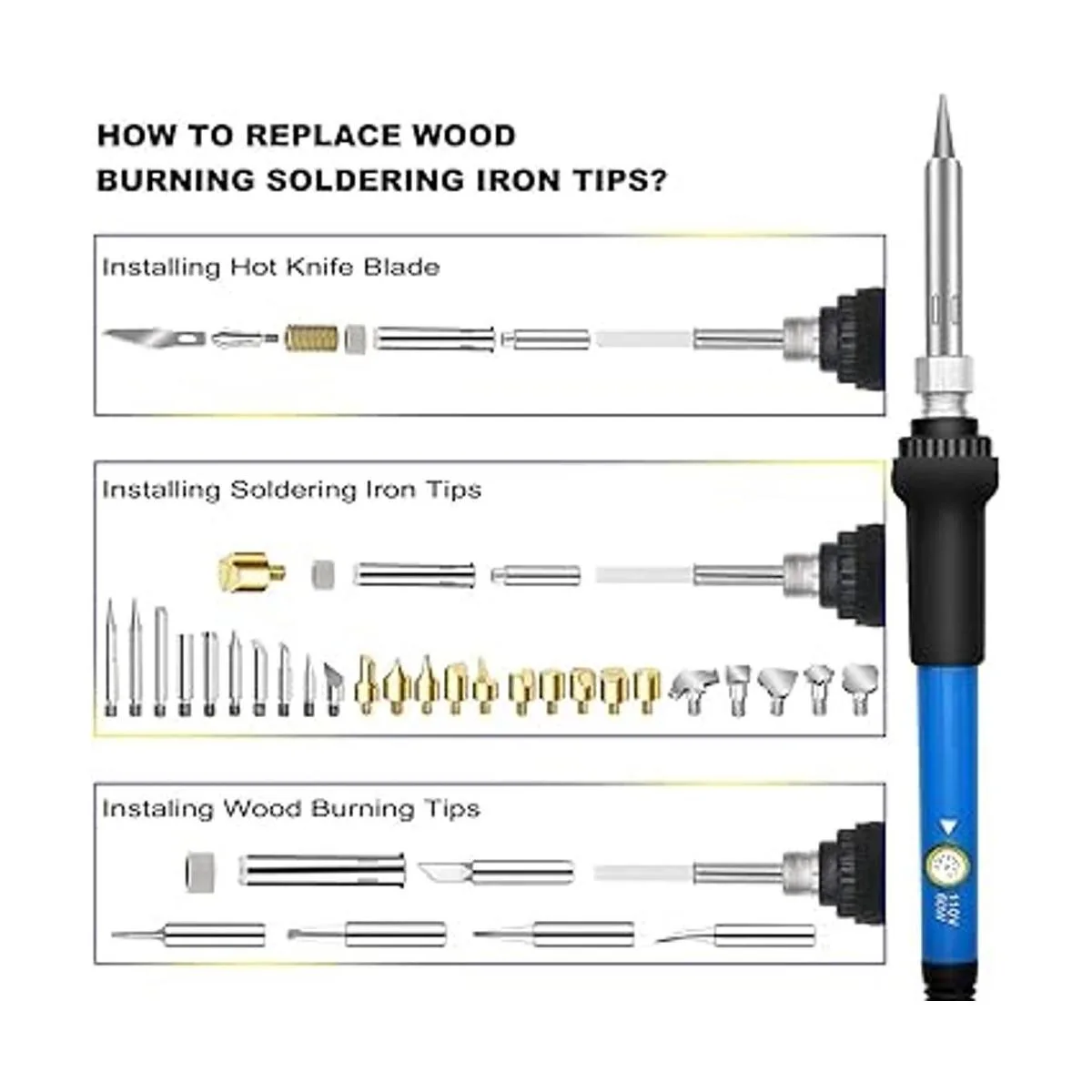 Kit de combustión de madera 95 unidades bolígrafo de_4