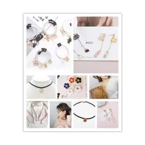 50 piezas surtidos de 5 colores Sakura flor joyería_6