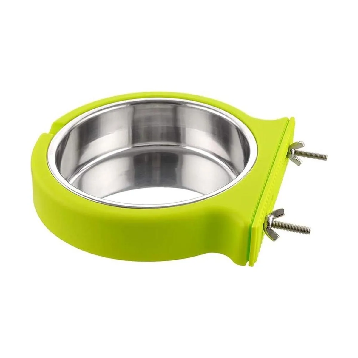 Cuenco de acero inoxidable extraíble con diseño de jaula_1