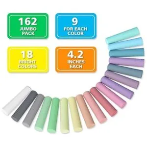 Feela Juego de 162 unidades de tiza para acera de 18_3