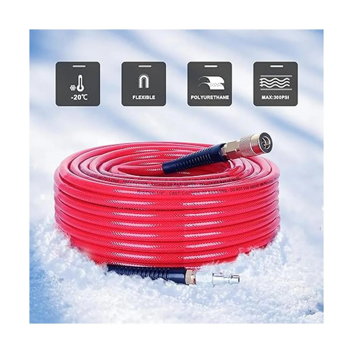 Hromee 14Inch x 100 Feet Polyurethane Air Hose with Bend_6