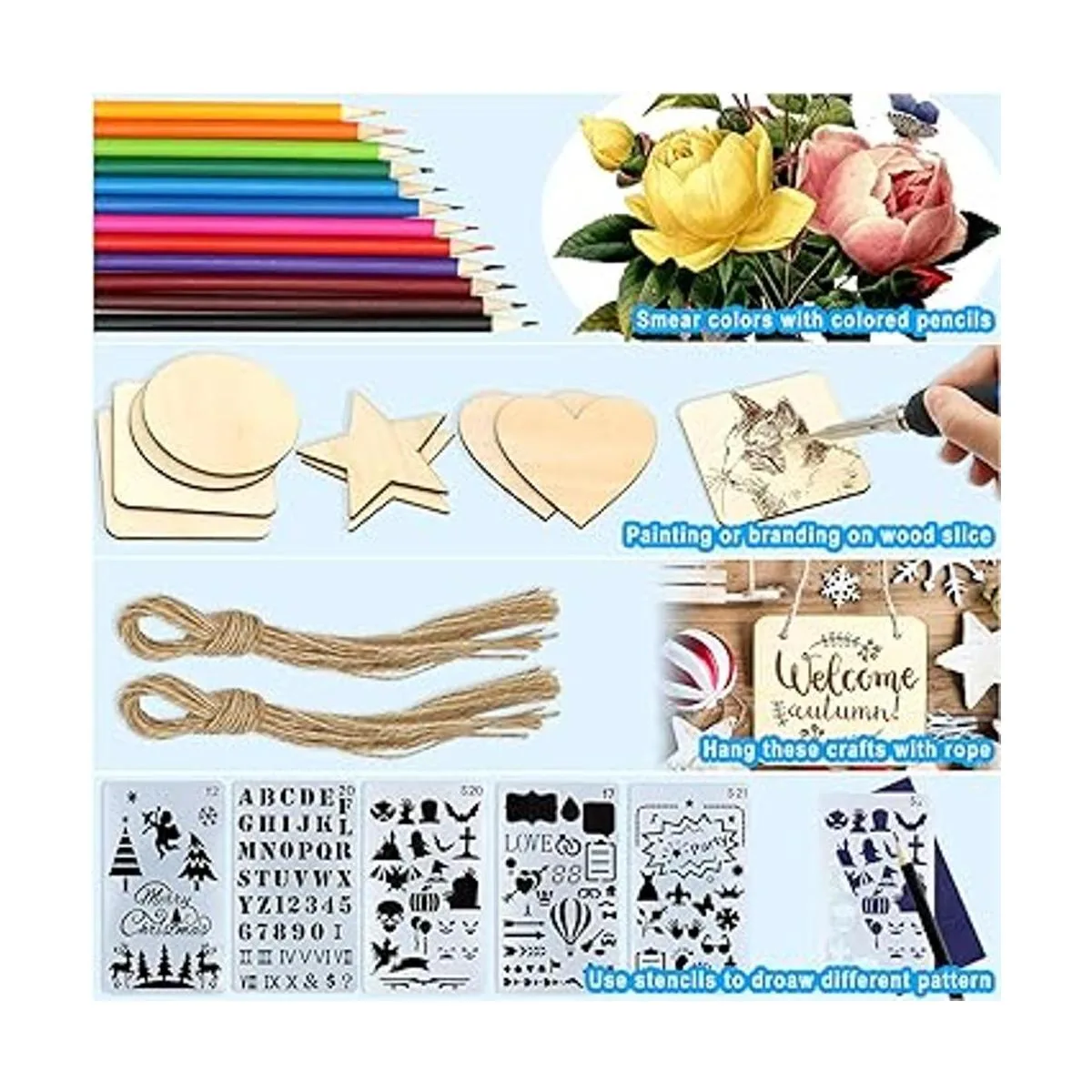 Kit de combustión de madera 95 unidades bolígrafo de_6