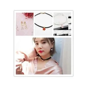 50 piezas surtidos de 5 colores Sakura flor joyería_5