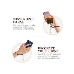 Hemobllo Correa de muñeca para teléfono celular cuentas_2