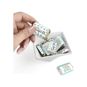 Mini pegatinas para envolver caramelos de 13 cumpleaños_3