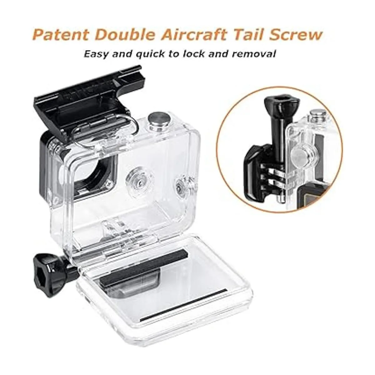 HONGDAK Carcasa impermeable para GoPro Hero 433 funda_4