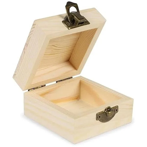 Caja de madera sin terminar con tapa cofre del tesoro_3