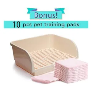 CALPALMY Large Rabbit Litter Box with Bonus Pads Drawer_2