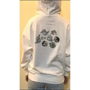 Parche bordado con mariposas Kawaii diseño de gatos_5