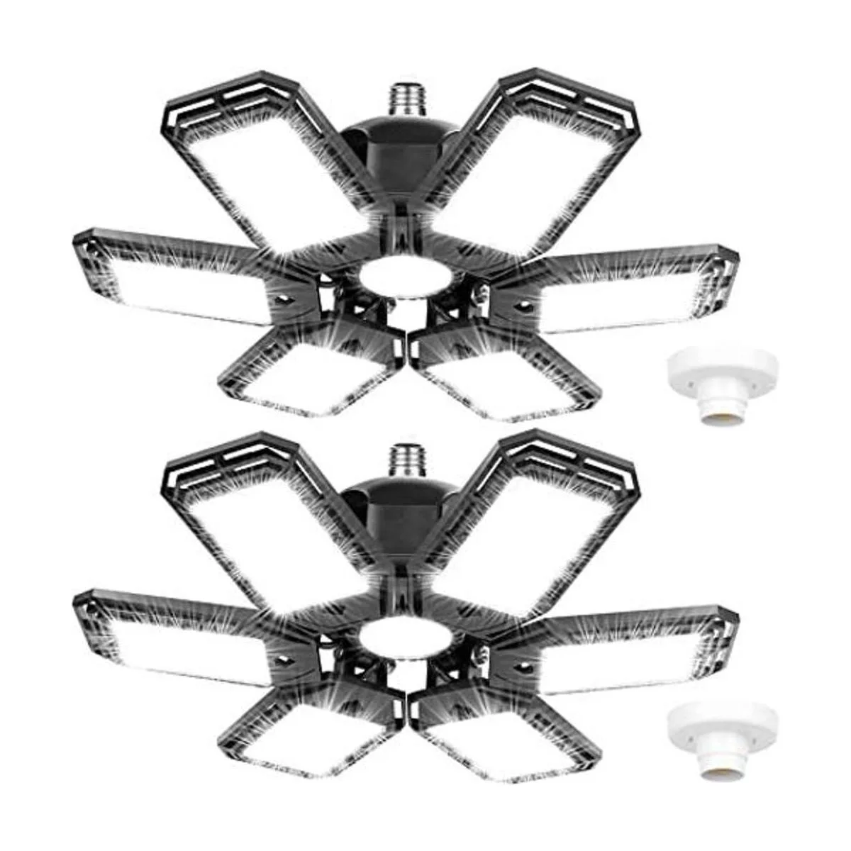 Paquete de 2 luces LED de garaje de 160 W deformables de_1