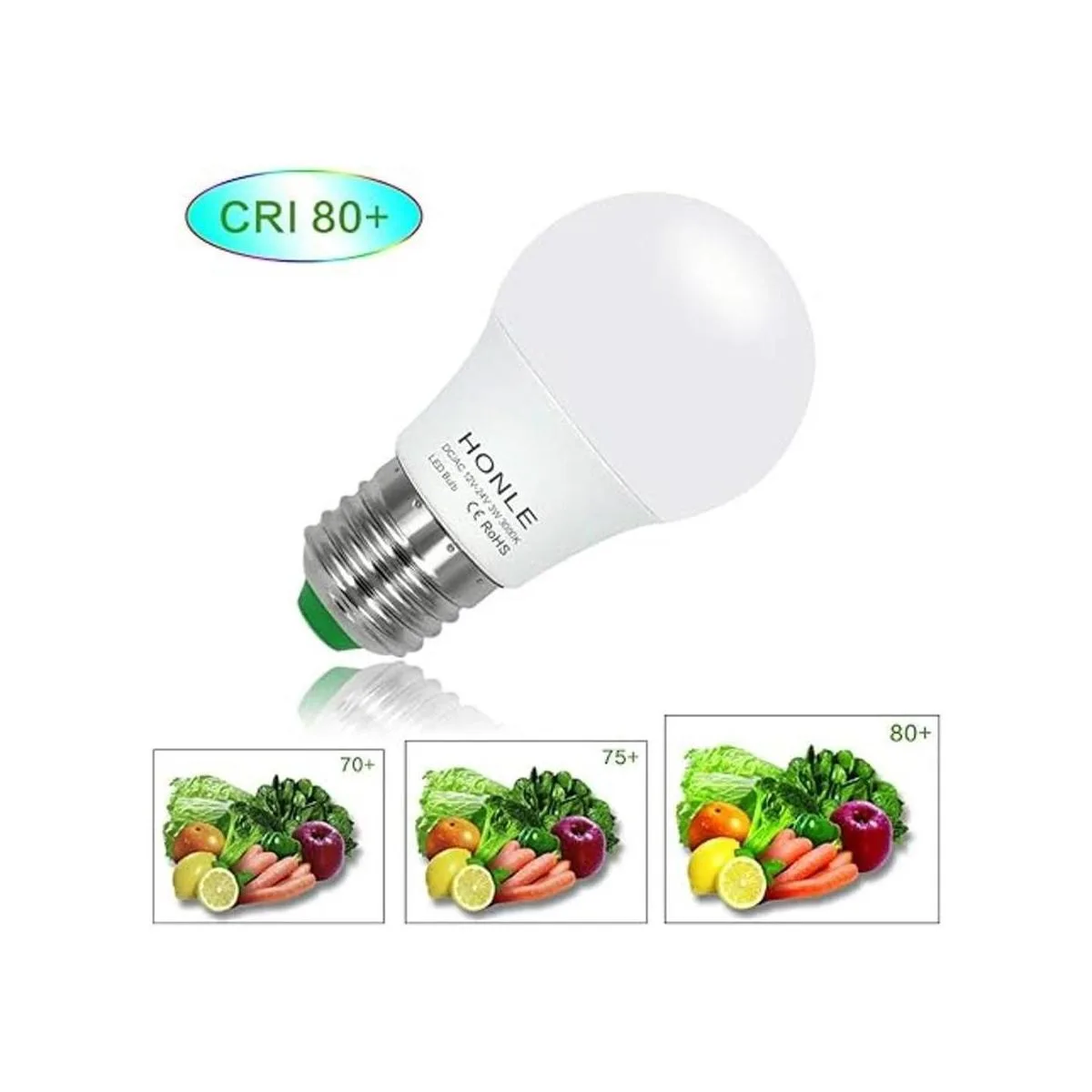 Bombillas LED E26 de 3 W 12 V de bajo voltaje blanco_4