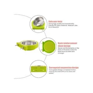 Cuenco de acero inoxidable extraíble con diseño de jaula_4