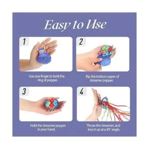 Battife Paquete de 20 serpentinas Coloridas paletas de_5