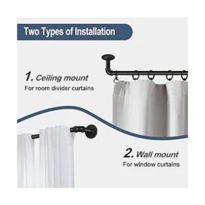 Barra de cortina industrial de 1 pulgada barras de