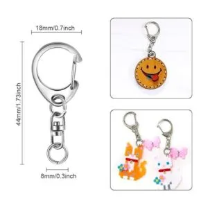 Roctee 50 llaves de cierre de langosta clip de llavero