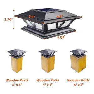 Siedinlar Luces solares para poste al aire libre 2 modos_2