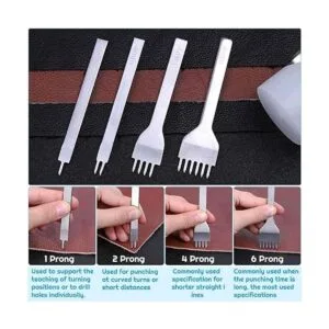 Cridoz Kit de 35 bolsas de cuero con perforador de agujero