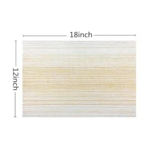 Juego de 6 manteles individuales de vinilo tejido duradero