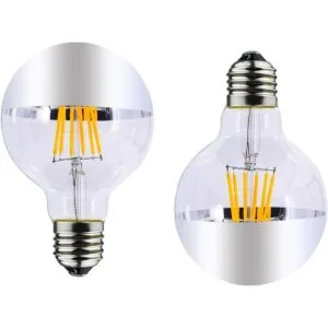 E26 8W semipreciente luz cromada G25G80 regulable