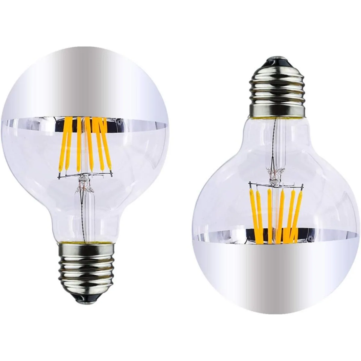 E26 8W semipreciente luz cromada G25G80 regulable