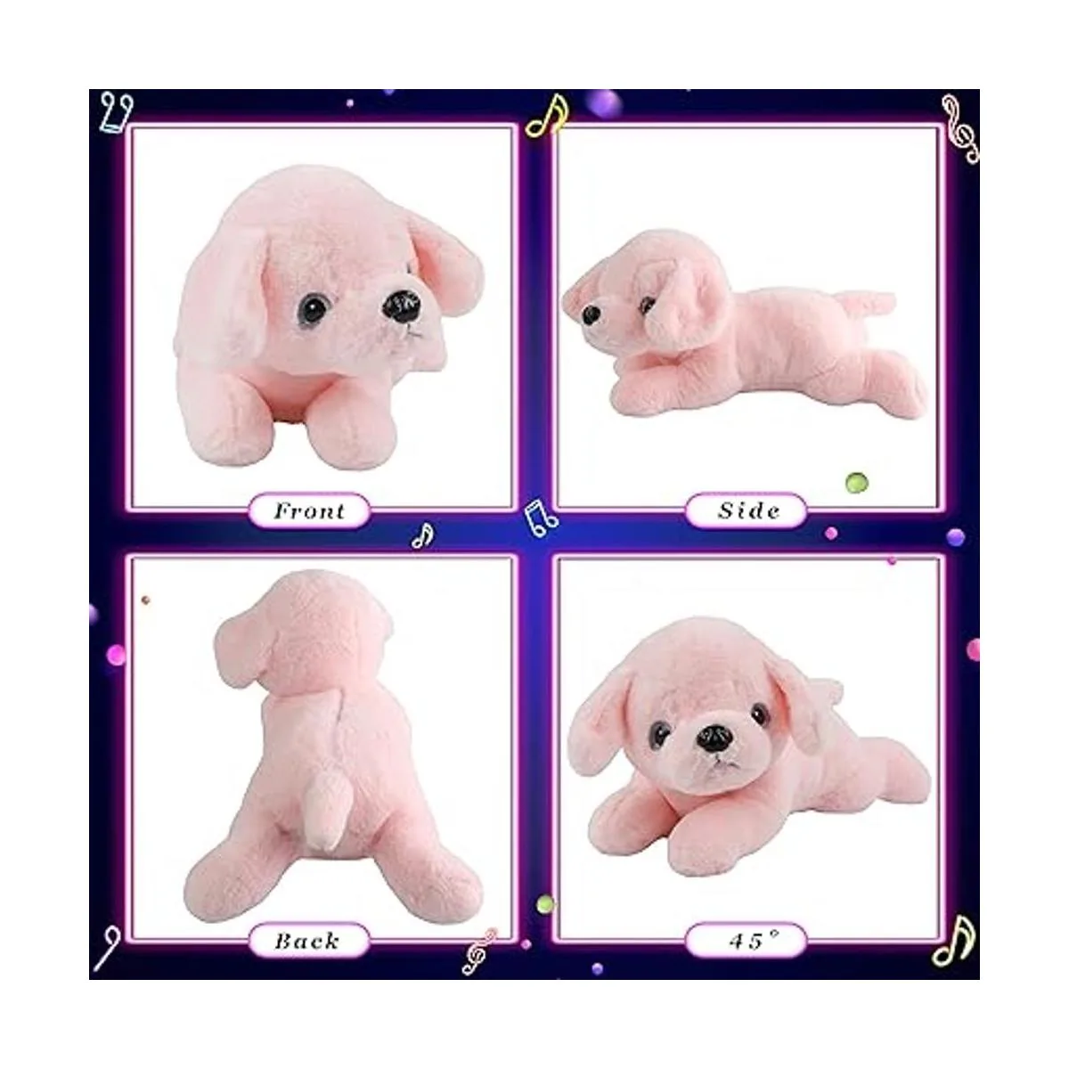 Glow Guards Almohada de peluche suave con luz rosa de 15_6
