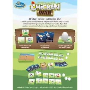 Juego de guerra de pollo ThinkFun y Brainteaser para niños_6