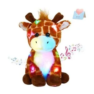 Glow Guards Juguete de peluche de jirafa con luz musical_1