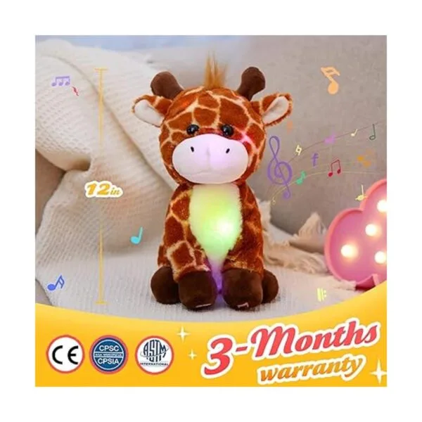 Glow Guards Juguete de peluche de jirafa con luz musical_4