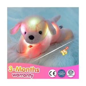 Glow Guards Almohada de peluche suave con luz rosa de 15_5