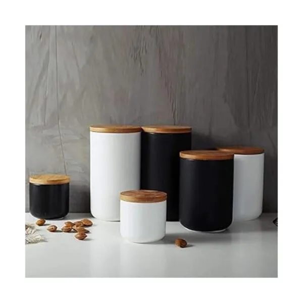Tarro de cerámica de almacenamiento de alimentos de diseño_4