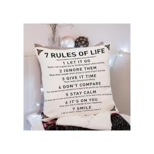 Ihopes Fundas de almohada rústicas inspiradoras 7 Rules_2