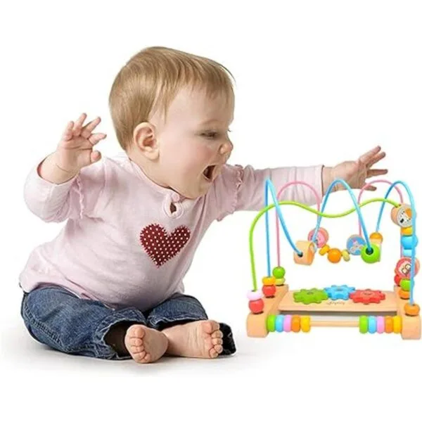 Boby First Bead Maze de madera educativa de abacus con_5