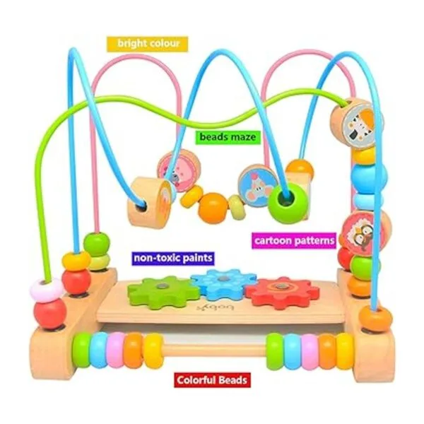Boby First Bead Maze de madera educativa de abacus con_2