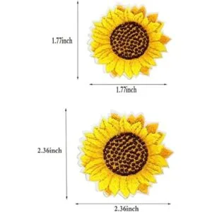 Parches bordados de girasol JKJF para coser o coser para_2