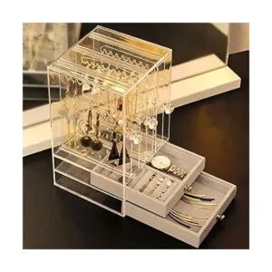 Sooyee Soporte de acrílico para aretes y organizador de_2