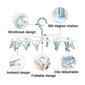 Percheros de secado de ropa pequeños plegables y_6