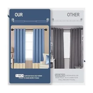 Barra de cortina industrial de 1 pulgada barras de