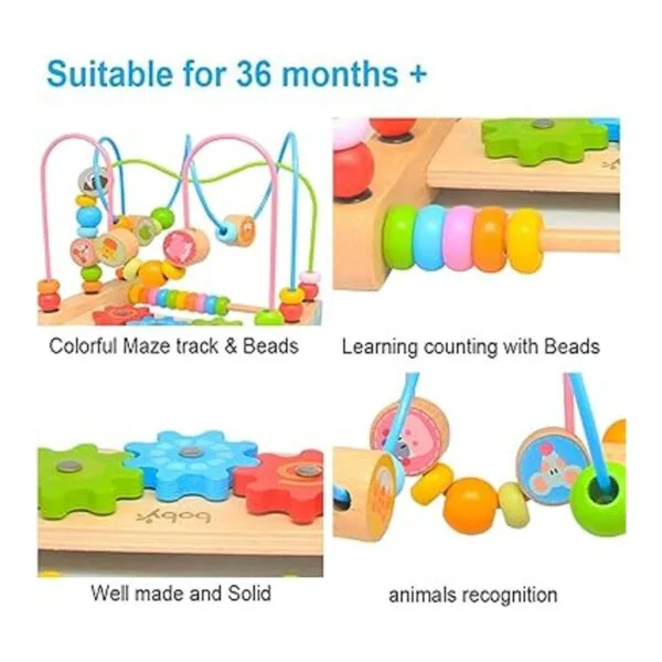 Boby First Bead Maze de madera educativa de abacus con_3