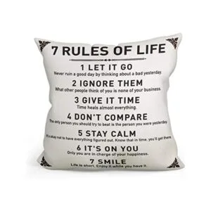 Ihopes Fundas de almohada rústicas inspiradoras 7 Rules_1