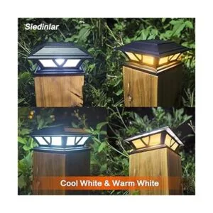 Siedinlar Luces solares para poste al aire libre 2 modos_6