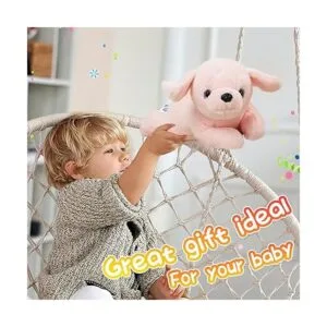 Glow Guards Almohada de peluche suave con luz rosa de 15_3