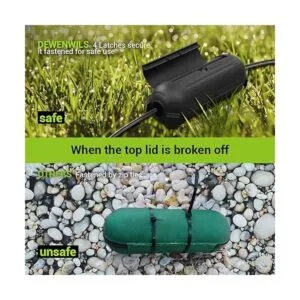 DEWENWILS Paquete de 3 fundas de seguridad para cable de_5