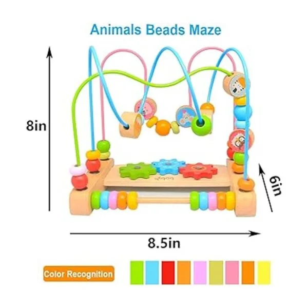 Boby First Bead Maze de madera educativa de abacus con_4